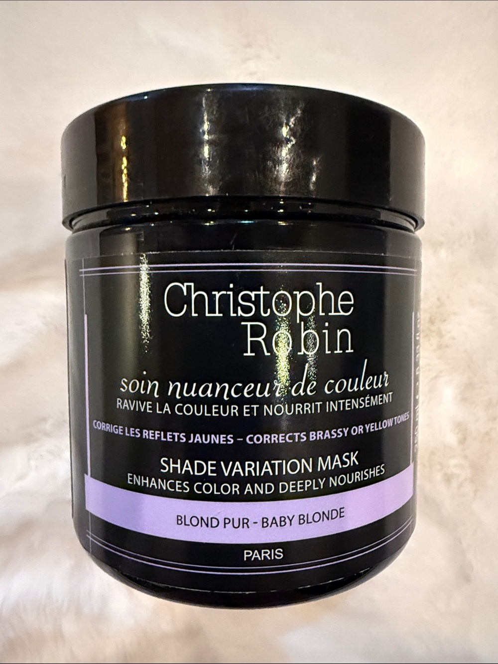 Christophe Robin Baby Blonde Shade Variation Mask - Purple Hair Treatment